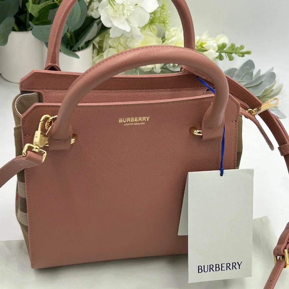 Women’s Burberry, mini top handle, satchel handbag, detachable shoulder strap - Picture 2 of 15